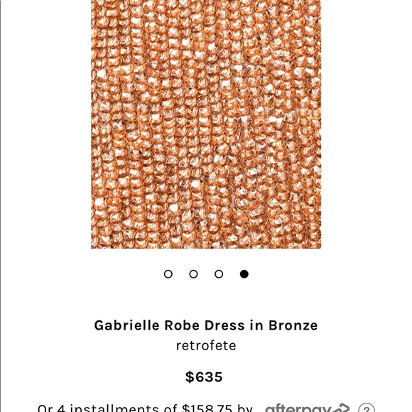 NWT RETROFETE Bronze/Rose Gold Dress - Picture 3 of 3